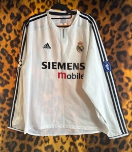 Real Madrid 2003-04 Rare Long Sleeve Football Shirt 5XL UCL Patch  Near Mint F/S - Picture 1 of 15