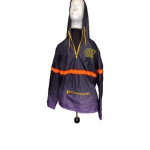 Odd Future Men's Hooded Windbreaker Anorak Nylon 1/4 Zip Logo Sz Large Hipster - Picture 1 of 6