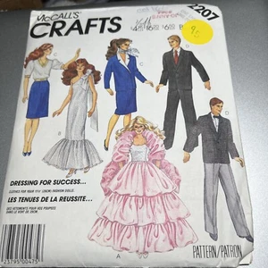 Pattern to Make 11 1/2" Barbie & 12" Ken Fashions -5 Outfits McCall's 2207 1985 - Picture 1 of 2