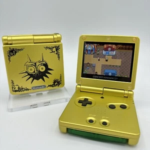 Gameboy Advance SP AGS-001 or IPS Zelda Majoras Mask *Glass Lens & New Battery* - Picture 1 of 5