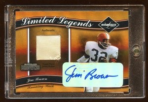 JIM BROWN 2004 LEAF LIMITED AUTOGRAPH PATCH #ED 5/5 HOF LIMITED LEGENDS  RARE 