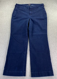 NYDJ Teresa Trouser Jeans Womens Size 16W Blue Dark Wash Wide Leg Classy Office - Picture 1 of 12