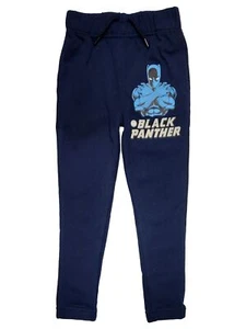 Marvel Boys Blue Black Panther 2 Pocket Elastic Waist Jogger Sweats Pants - Picture 1 of 2
