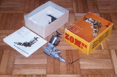 Zom Mk3  DIESEL 2-Stroke CL Combat FF Model Airplane Engine  Vintage! - Image 1 of 4