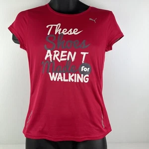 PUMA Graphic Print Active Wear T-Shirt Womens S Pink/White 44/61 - Picture 1 of 9
