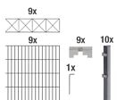 Doppelstabmatten-Set ALBERTS Nexus 200 x 120 cm, 18 m anthrazit