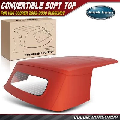 Nuevo techo blando convertible borgoña para Mini Cooper 2003 2004 2005 2006 2007 2008 Foto 1 de 4
