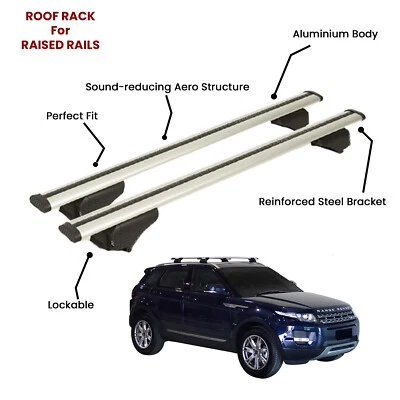 2 Pcs Silver Cross Bars for  LAND ROVER RANGE ROVER EVOQUE SUV 2011-2018 - Image 1 of 4