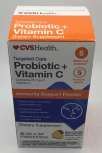 CVS Health Probiotic + Vitamin C Immunity Support, 30 Powder Sticks, 02/22/2025 - Picture 1 of 5