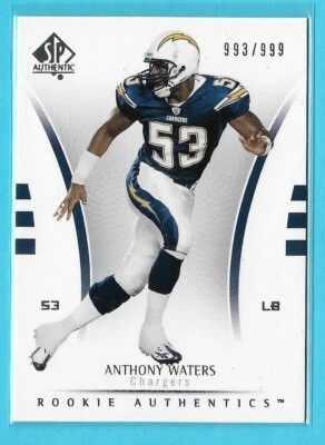 Anthony Waters 2007 Upper Deck SP Authentic ROOKIE #993/999 - Image 1 of 2