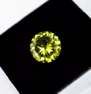 Pietra preziosa sfusa taglio tondo 7,05 CT olivina brillante vibrante verde giallastro - Foto 1 di 7