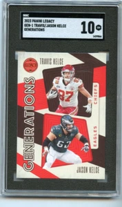 2023 Panini Legacy Travis/ Jason Kelce Generations #Gen-1 ⭐️💥🎯 SGC Graded 10 - Picture 1 of 2