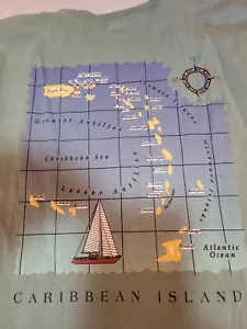 Saint Croix Virgin Islands Tee Shirt Adult Ex Large Map Back Graphic Front Logo - Picture 1 of 8