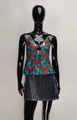 Top Halter Psicodélico Subacuático Nolita North Little Italy Y2K Talla M Foto 1 de 4