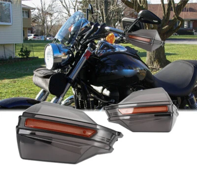 For Triumph America 865 Smoked 7/8" Hollow Handlebar Hand Guards Wind Protector - Image 1 of 4