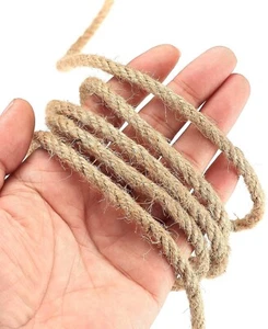 6mm Jute Rope 164 Feet/50 m Twine Natural Hemp Rope Heavy Duty DIY Arts Crafts - Picture 1 of 7