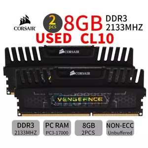 Corsair 16GB Kit 2x 8GB DDR3 OC 2133MHz PC3-17000U 240Pin Desktop Memory RAM BT - Picture 1 of 8