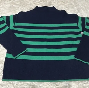 Neu mit Etikett Tahari Damenpullover grün/marineblau klein - Bild 1 von 7