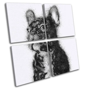 Bulldog Francés Boceto Animales Modernos LONA ARTE DE PARED Impresión de Imagen VA - Imagen 1 de 1