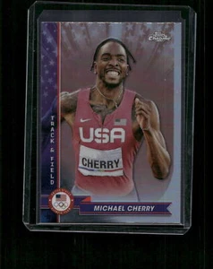 2024 Topps Chrome Olympics #31 Michael Cherry Refractor - Picture 1 of 2