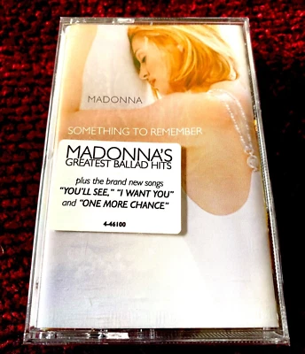 MADONNA SOMETHING TO REMEMBER SEALED CASSETTE TAPE  PROMO HYPE STICKER US MINT - Image 1 of 4