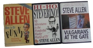 THREE (3) STEVE ALLEN hardbacks: 1 Allen signed, 1 Meadows signed - Picture 1 of 9