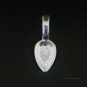 Silver Plated Pear Glue on Pendant Bail 10pcs (#31009150832) - Picture 1 of 1