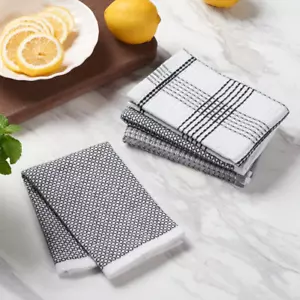 Soft Absorbent Dish Cloths Quick Drying Durable Kitchen Towels Decor 4-Piece - Picture 1 of 5