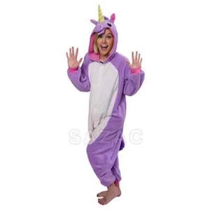 Sazac Unicorn Fleece Pjamas all in one Costume Party Pajamas 3 colours Adult NEW - Picture 1 of 20