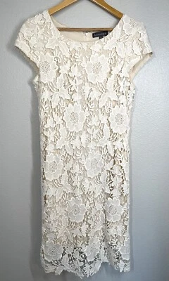 Vestido Luxology Encaje Blanco Romántico Elegante Para Mujer Talla 8 Boda Ducha Iglesia Foto 1 de 4