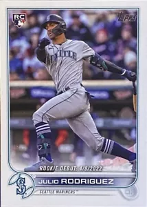 2022 Topps Update #US97 Julio Rodriguez Rookie Debut Card Mariners RC - Foto 1 di 1