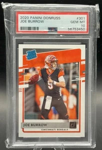 2020 PANINI DONRUSS #301 JOE BURROW ROOKIE RC PSA 10 Bengals - Picture 1 of 2