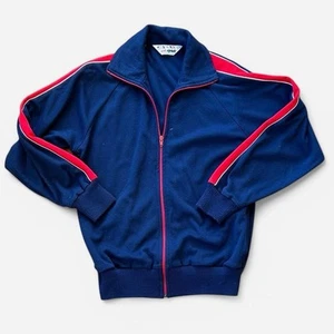 Y2K Style Red/Blue Vintage 70s Cal-Sport Tracksuit Jacket - Size L - Picture 1 of 3