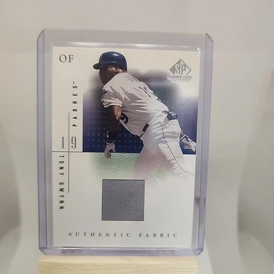 2001 SP Game Used Edition - Authentic Fabric Tony Gwynn #TGW (MEM) - Image 1 of 2
