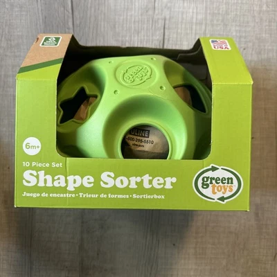 Green Toys BLUE & GREEN Shape Sorter 10 pieces MADE IN THE USA Age 6M+ - Image 1 of 4