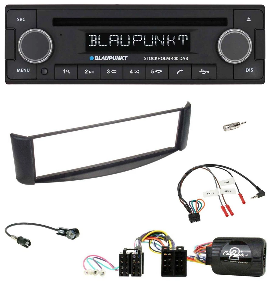 Blaupunkt Lenkrad Bluetooth DAB CD USB Autoradio für Smart ForTwo 04-07 schwarz - Bild 1 von 4