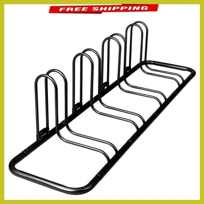 Compact 4-Bike Storage Organizer - Weatherproof Steel Floor Stand for All Bikes - Image 1 of 4