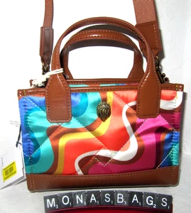 Kurt Geiger London Nylon Rainbow Stripe Quilted Crossbody Strap XS Shopper Neu mit Etikett - Bild 1 von 12