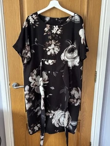Phase Eight Floral Dress Size 14 Brown & Cream - Picture 1 of 3