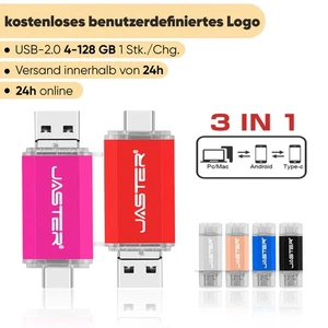 Typ C 3.0 USB Flash-Laufwerk 128 GB Kostenlose Anpassung USB-Sticks 64GB Metall - Bild 1 von 21