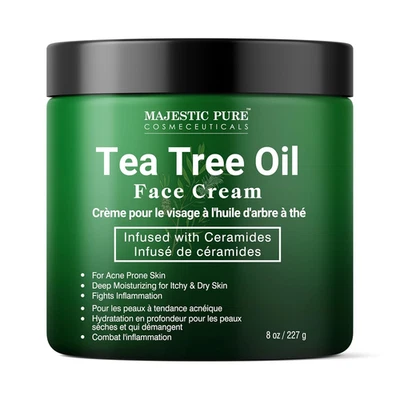 Tea Tree Oil Face Cream | Cream for Dry & Itchy Skin, Acne, Scar, Day & Night Mo - Image 1 of 4
