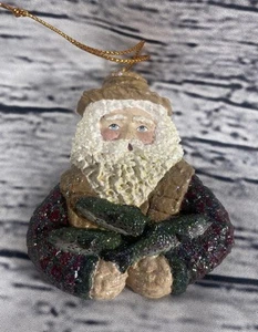 Vintage BELSNICKLE SANTA w/FISH  2001 Annual Hanging Ornament #862339 - NOS - Picture 1 of 8
