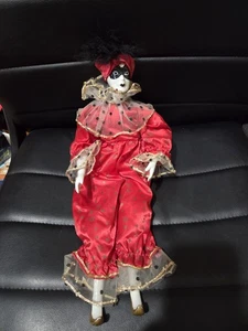 Vintage Heritage Collector's Porcelain Music Doll Harlequin "Send in the clowns" - Picture 1 of 6