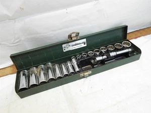 SK 19pc 3/8" SAE Fractional Socket Set Extension Driver Tool 4520 S-K NO RATCHET - Picture 1 of 7