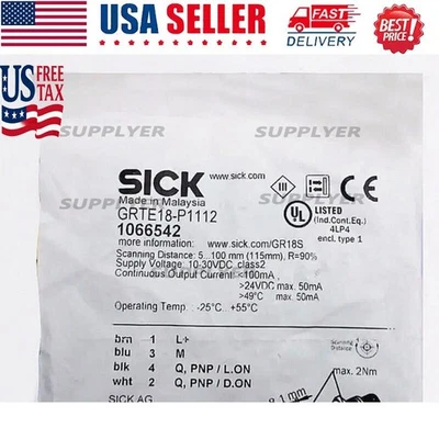 Z 1PCS NEW SICK GRTE18-P1112 Photoelectric sensor - Image 1 of 3