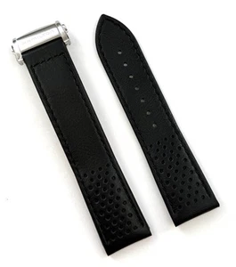 Original Hamilton 22mm Jazzmaster Black Leather Watch Band Strap - Picture 1 of 3