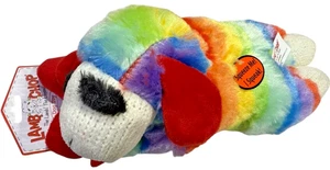 Multipet Lamb CHOP Dog Toy Rainbow Colors Squeaky Fetch Chew Cuddly Plush 10"  - Picture 1 of 1