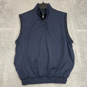 Brooks Brothers Vest Mens M Navy Blue Softshell Golf Sleeveless Windbreaker - Picture 1 of 10