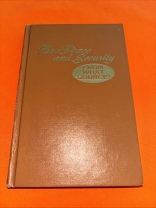 1973 True Peace and Security-From What Source? Christian book - Picture 1 of 3