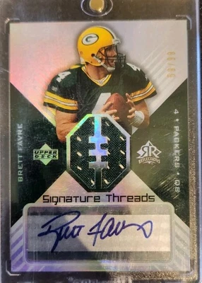2004 Upper Deck Signature Threads Brett Favre Game Used Jersey Auto #d /99 - Image 1 of 2
